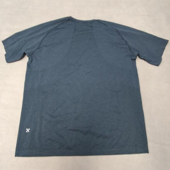 Lululemon T Shirt Mens XXL Blue Short Sleeve Active Live In Practice Performance - Picture 7 of 9